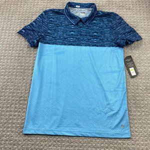 RBX Golf Shirt Men Medium M Blue X-DRI Casual Polo Golfing Golfer Activewear
